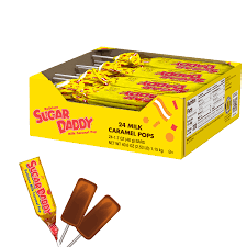Sugar Daddy® Caramel Pops – 24 Count Box