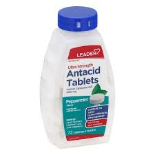 0 Leader™ Antacid Ultra Strength – 1000 mg (72 Chewable Tablets) Health Care
