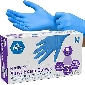 Leader Leader™ Powder-Free Vinyl Exam Gloves – Medium (100 ct) Gloves & Mittens