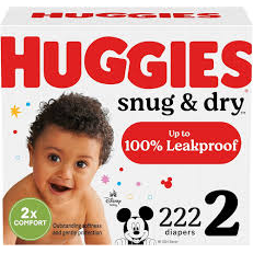 Huggies Huggies® Snug & Dry™ Baby Diapers – Size 2 (152 Total Count) Diaper Kits