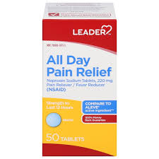 Leader Leader™ All Day Pain Relief – Naproxen Sodium 220 mg (90 Caplets) Health Care