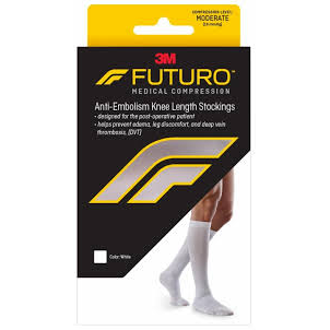 Futuro Futuro™ Anti-Embolism Stockings – Knee High, Large (Beige/Khaki) Supports & Braces