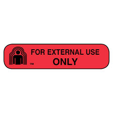 Safety Label "FOR EXTERNAL USE ONLY" Safety Label / Warning Antiseptics & Cleaning Supplies