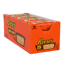 reeses Reese's Big Cup Chocolate & Peanut Butter Bar – 16 x 1.4 oz Display Box Candy & Chocolate