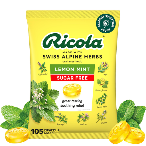 Ricola Ricola® Original & Sugar-Free Lemon Mint Lozenge, 2 x 12 EA Clipstrip Medicine & Drugs White Smoke