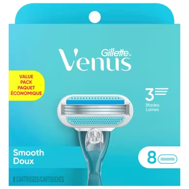 Gillette Gillette® Venus Smooth 3-Blade Cartridge, 8-Pack Razors & Razor Blades Medium Turquoise