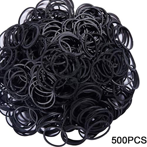 Live Fish Small Black Rubber Bands 500 Pack Fast