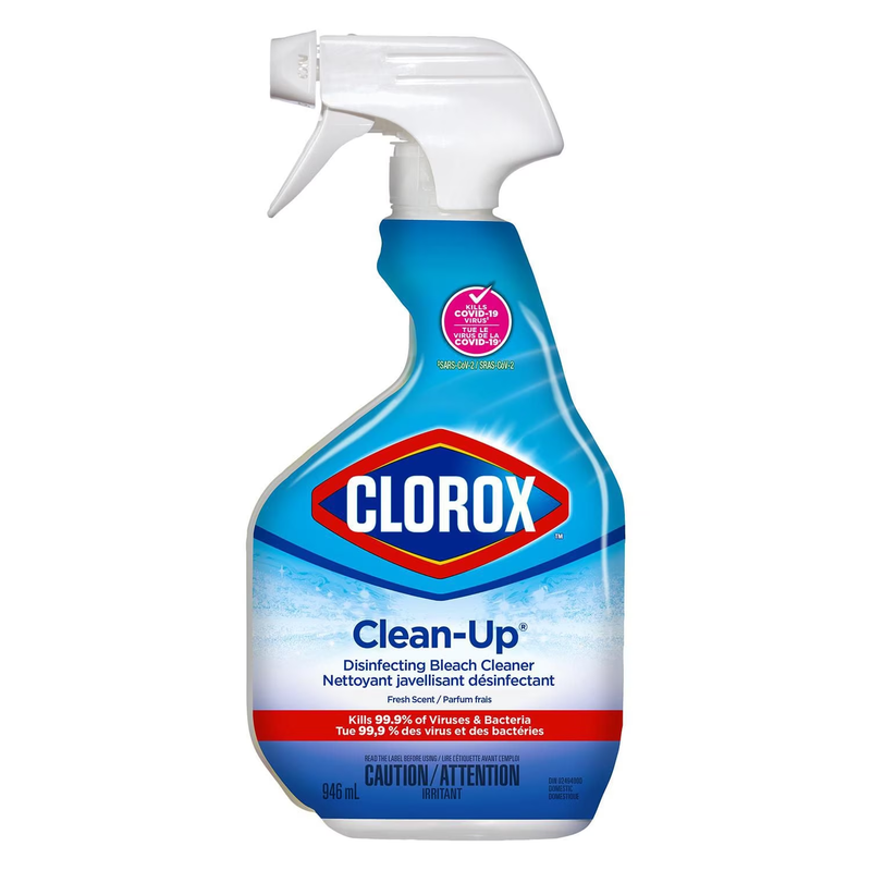 Pasteur Pharmacy Clorox® Clean-Up Disinfecting Bleach Cleaner Spray - Fresh Scent - 946 mL Household Cleaning Products White Smoke