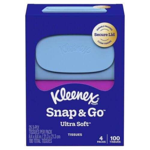 Kleenex Kleenex® Snap&Go Facial Tissues - 100 Count Household Cleaning Products Midnight Blue