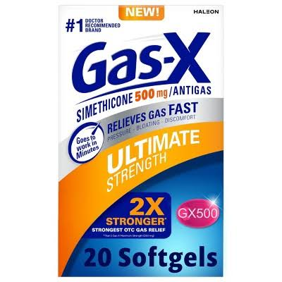 Gas-X Gas-X Ultimate Strength Gas Relief Softgels – 20 Count Medicine & Drugs White Smoke
