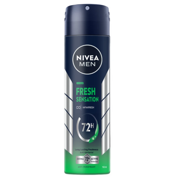 Nivea NIVEA MEN Fresh Sensation 72h Anti-Perspirant Spray – 150 mL Deodorant & Anti-Perspirant Midnight Blue