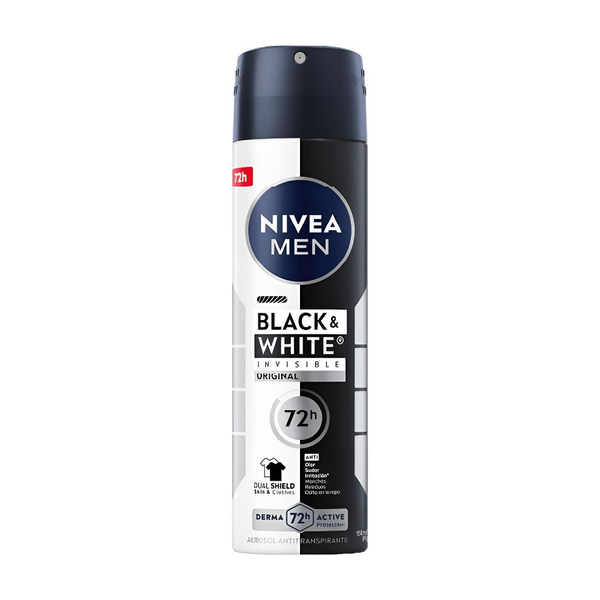 Nivea NIVEA MEN Black & White Invisible Original 72h Anti-Perspirant Spray – 150 mL Deodorant & Anti-Perspirant White Smoke