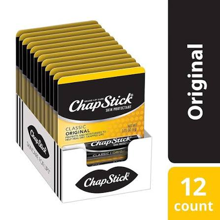 Pasteur Pharmacy ChapStick Classic Original Lip Balm – 12 Pack x 0.15 oz Lip Balms & Treatments White Smoke