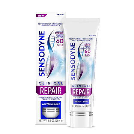 Sensodyne Sensodyne Clinical Repair Toothpaste 0.454% – 65.2 g Oral Care White Smoke