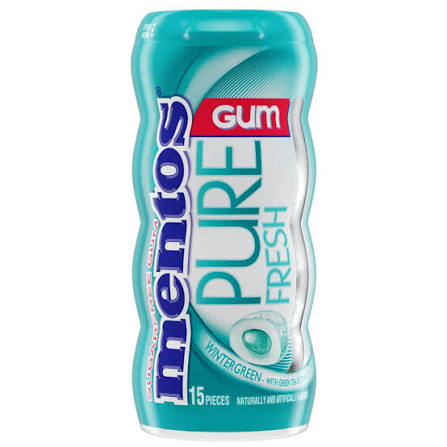 Mentos Pure Fresh Gum Bottle, 15 Pieces