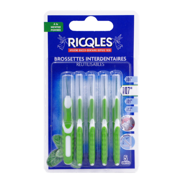 Ricqlès Interdental Brushes 0.7 mm, 5 Count