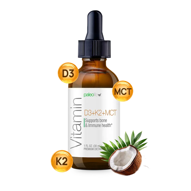 Paleolife Vitamin D3 & K2 Black 1 Pack,3 Pack,6 Pack