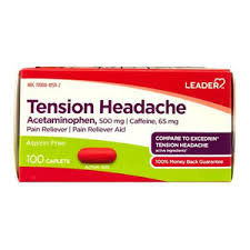 Leader Leader Tension Headache Acetaminophen 500 Mg Caplets Health Care White Smoke