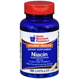 Good Neighbor Pharmacy GNP FLUSH-FREE NIACIN (VITAMIN B3) 500 MG CAPSULES, 100 COUNT Vitamins & Supplements