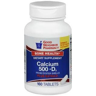 Good Neighbor Pharmacy GNP Calcium + Vitamin D Tablets 500 mg, 160 Count Vitamins & Supplements