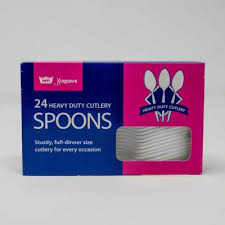 Pasteur Pharmacy Kingsmen Spoons 24ct Disposable Cutlery Midnight Blue