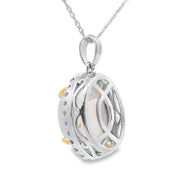 Bids.com 2.39ct Opal Diamond Fashion Pendants 10KT White Gold Pendants