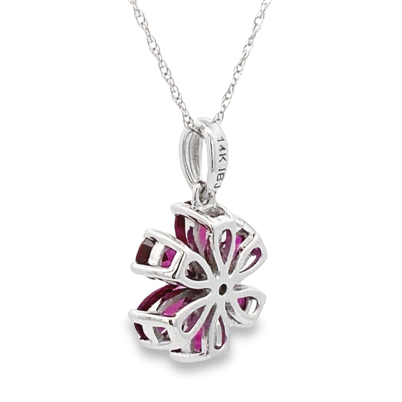 Bids.com Rhodolite Garnet Fashion Pendants 14KT White Gold Pendants