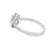Bids.com .61ct Mystic Fire Topaz Diamond Ring 10KT White Gold Rings