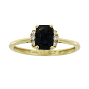 Bids.com 1.38ct Sapphire Diamond Ring 14KT Yellow Gold Rings