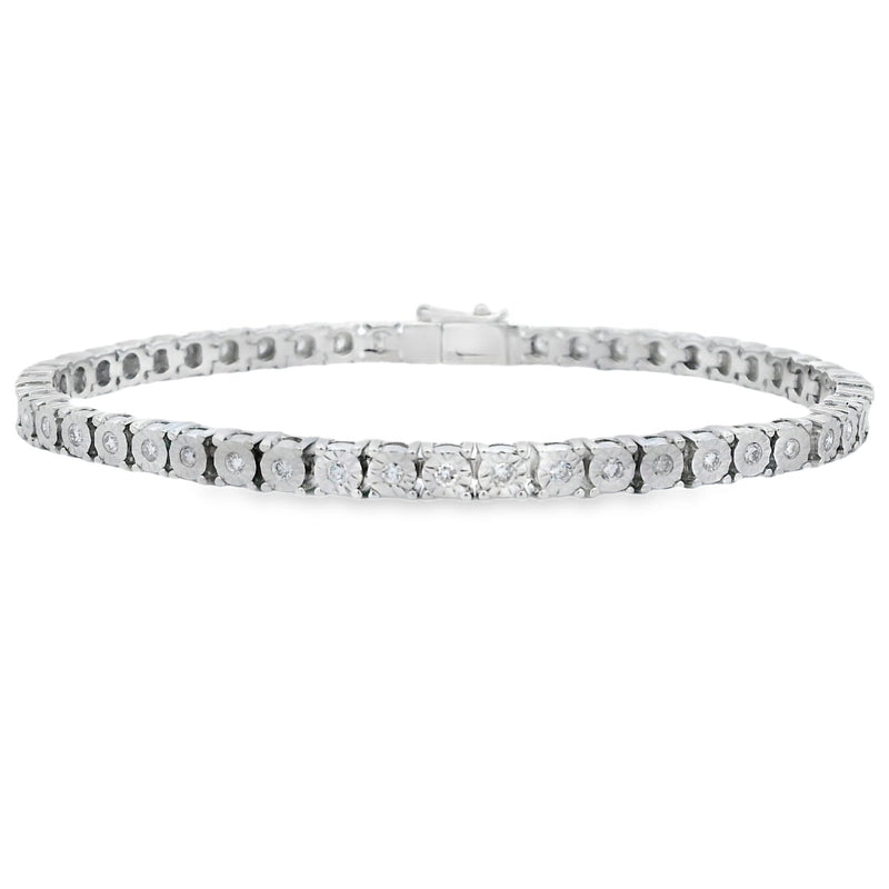 Bids.com Lab Grown Diamond Tennis Bracelet Sterling Silver Bracelets