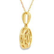 Bids.com .44ct Quartz Diamond Fashion Pendants 10KT Yellow Gold Pendants