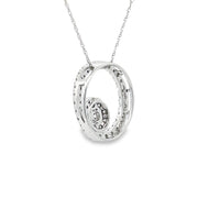 Bids.com .50ct Diamond Circle of Love Pendant 14KT White Gold Pendants