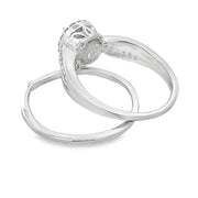 Bids.com .25ct Diamond Engagement Ring Set Sterling Silver Rings