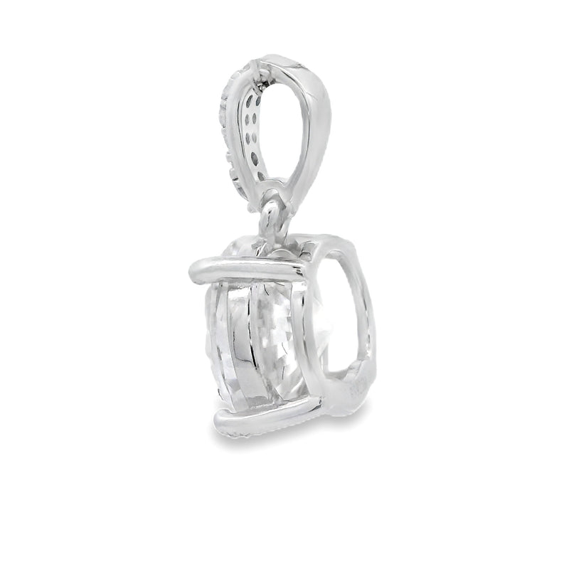 Bids.com 3.00ct Moissanite Pendant Sterling Silver Pendants