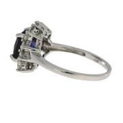 Bids.com Created Sapphire Moissanite Ring Sterling Silver Rings