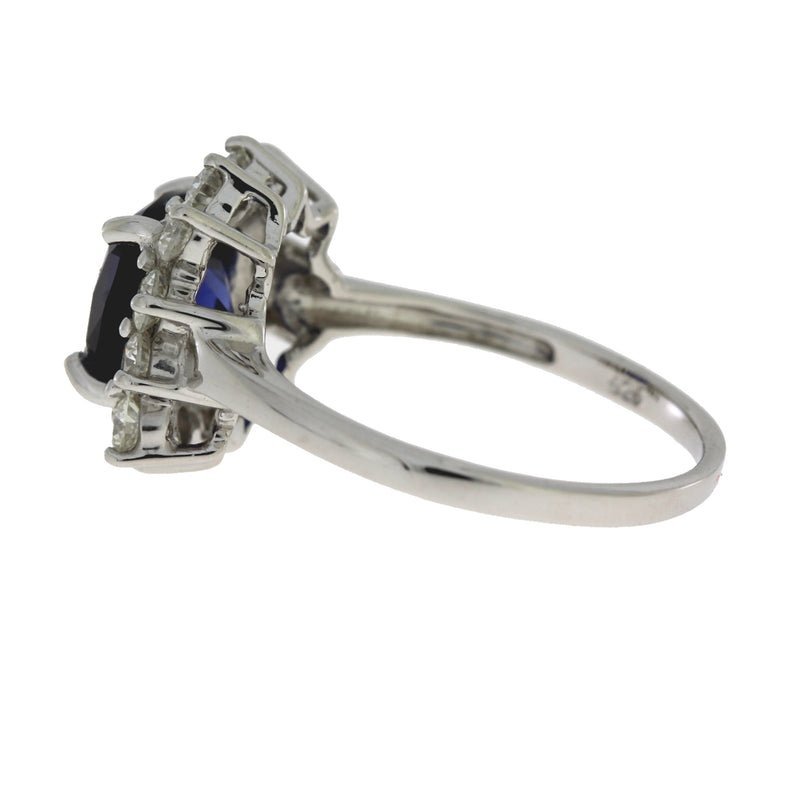 Bids.com Created Sapphire Moissanite Ring Sterling Silver Rings