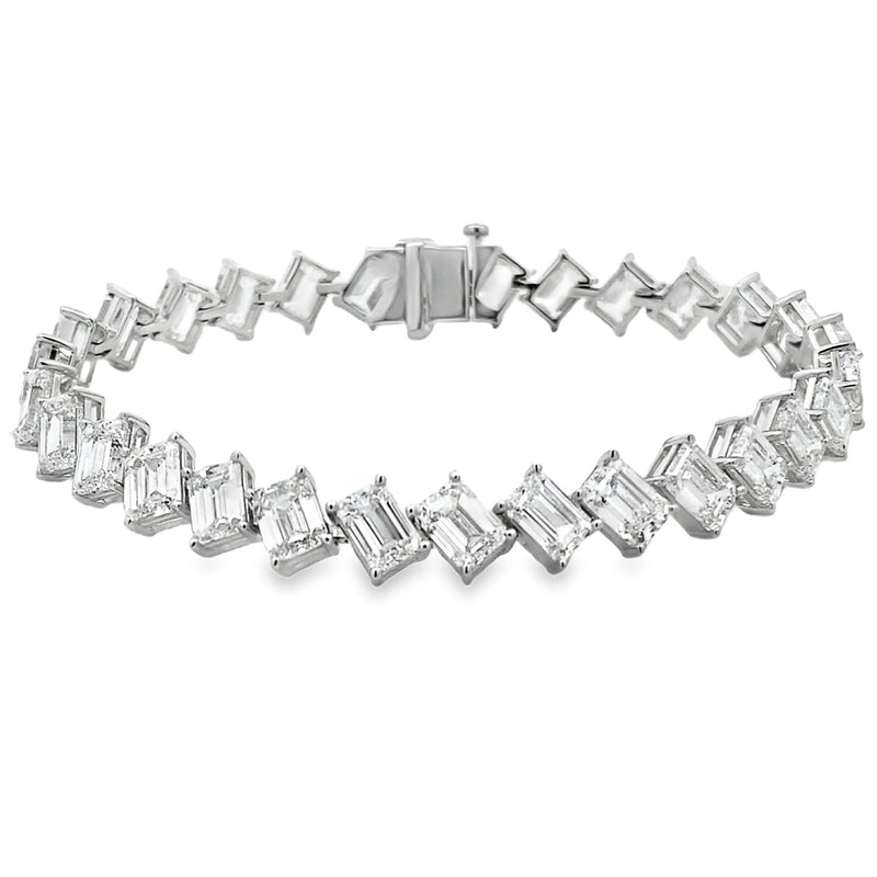 Bids.com Lab Grown Diamond Tennis Bracelet 14KT White Gold Bracelets
