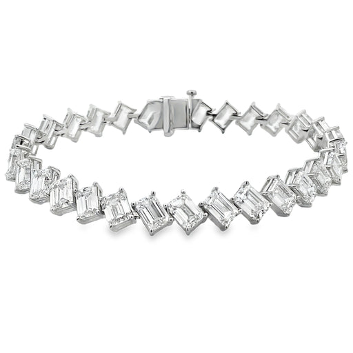 Bids.com Lab Grown Diamond Tennis Bracelet 14KT White Gold Bracelets