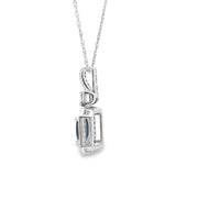 Bids.com .72ct Sapphire Diamond Fashion Pendants 14KT White Gold Pendants