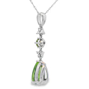 Bids.com 2.35ct Peridot Diamond Fashion Pendants 10KT White Gold Pendants