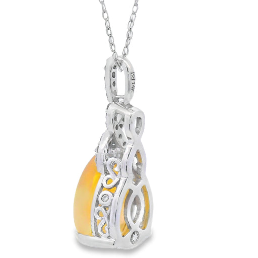 Bids.com 1.94ct Opal Diamond Fashion Pendants 14KT Yellow Gold Pendants