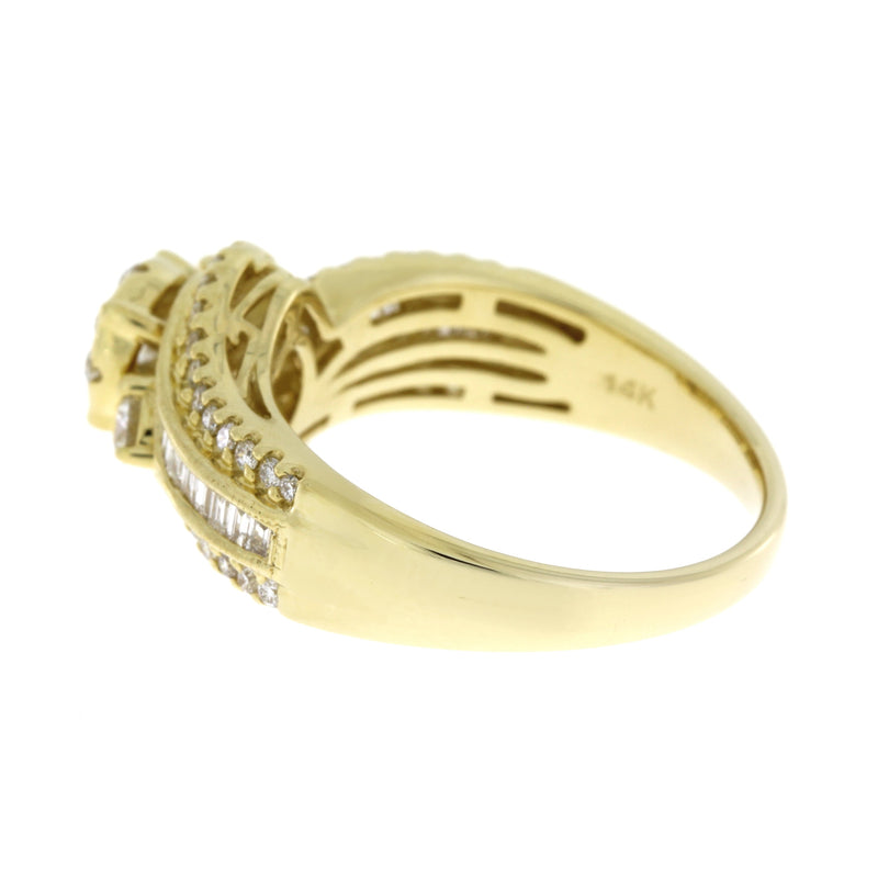 Bids.com 1.00ct Diamond Eng Only 14KT Yellow Gold Rings