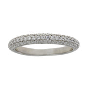 Bids.com Cubic Zirconium Wedding Band Ring Sterling Silver Rings