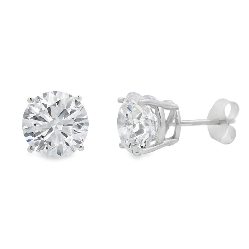 Bids.com 3.00ct Lab Grown Diamond Stud Earrings 14KT White Gold Earrings