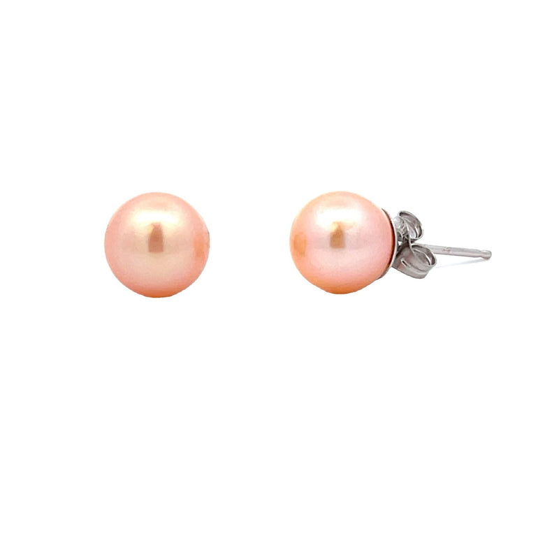 Bids.com FW Pearl Stud Earrings 14KT White Gold Earrings