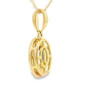 Bids.com Blue Topaz Diamond Fashion Pendants 10KT Yellow Gold Pendants