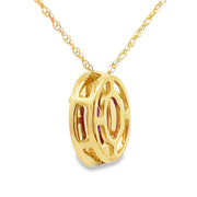 Bids.com Amethyst Diamond Fashion Pendants 10KT Yellow Gold Pendants