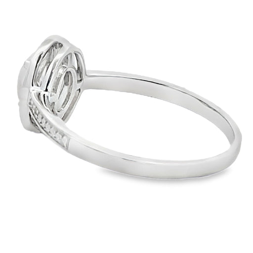 Bids.com .36ct Opal Diamond Ring 10KT White Gold Rings