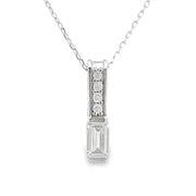 Bids.com .06ct Zircon Diamond Fashion Pendants 10KT White Gold Pendants