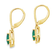 Bids.com Chalcedony Diamond Dangle Earrings 10KT Yellow Gold Earrings